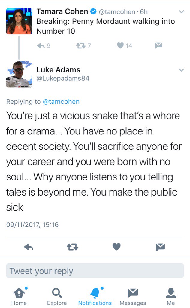 tamcohen's tweet image. I feel like Luke’s slightly overreacting to my tweet