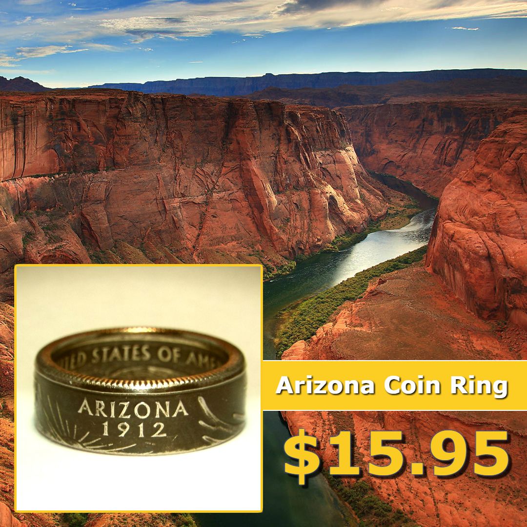 texaskcreations's tweet photo. Check out this awesome #Arizona #Coin #Ring. Show off your Grand Canyon state pride. Check it out today! 

https://t.co/MSDCEcJ3hJ https://t.co/KXiTOzXs3O