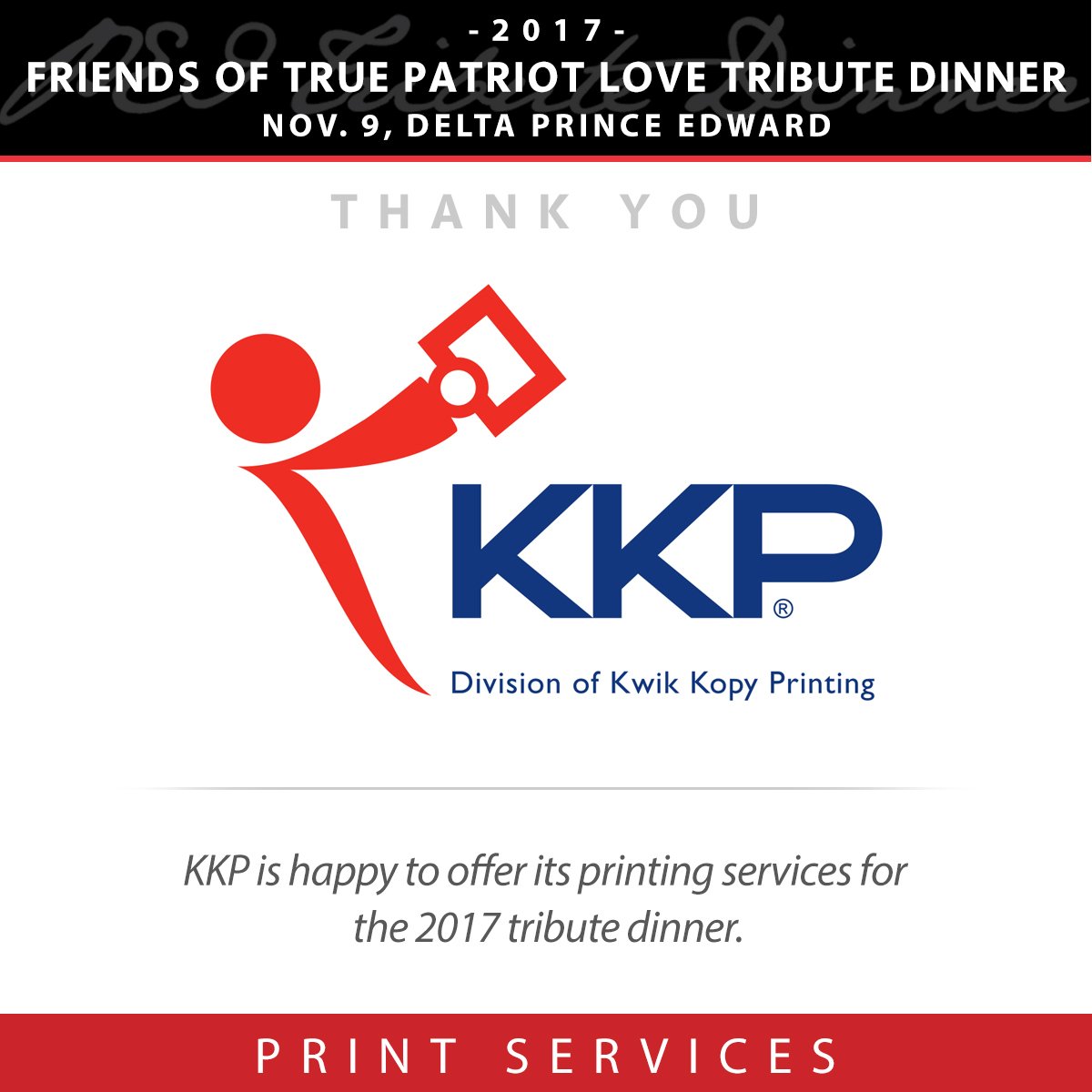 PEITribute's tweet photo. Thank you to Kwik Kopy Design &amp; Print Centre for providing beautiful print products for the #PEI Tribute Dinner. https://t.co/0niSx8pROU https://t.co/L4qwPdmlIs