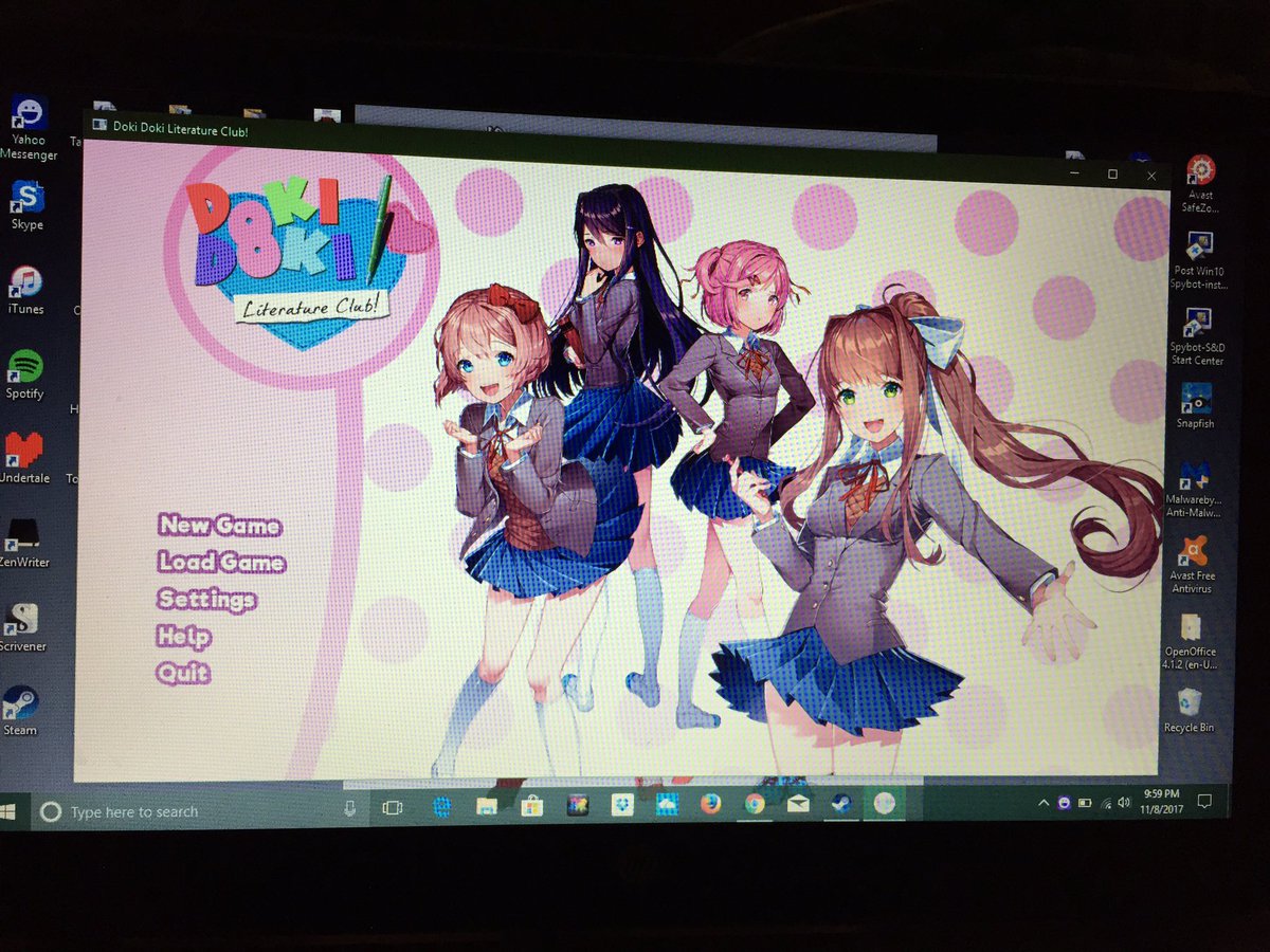 CaptainMeriderp's tweet photo. So I started this last night. #DokiDokiLiteratureClub https://t.co/ZnIdKjCXCK