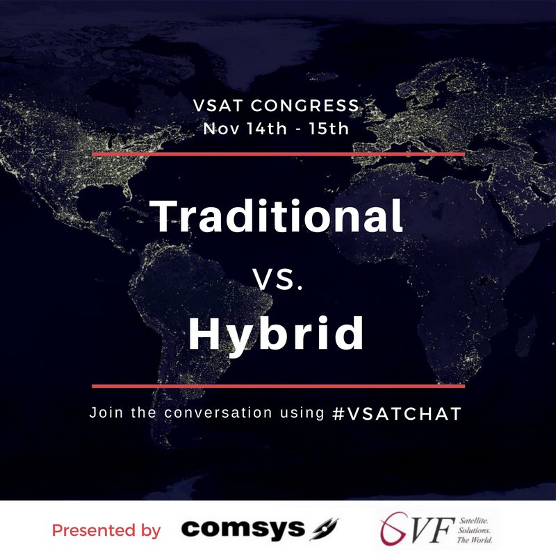 VSATCongress's tweet photo. VSAT has evolved in the US as an integrated part of hybrid enterprise services. What essentials do entrepreneurial VSAT operators need to know? Join the conversation on Twitter now using #VSATchat &amp; in-person 14-15 Nov at the #VSATCongress in Washington DC https://t.co/rC7EgUkZn3 https://t.co/KseDxE0nuG