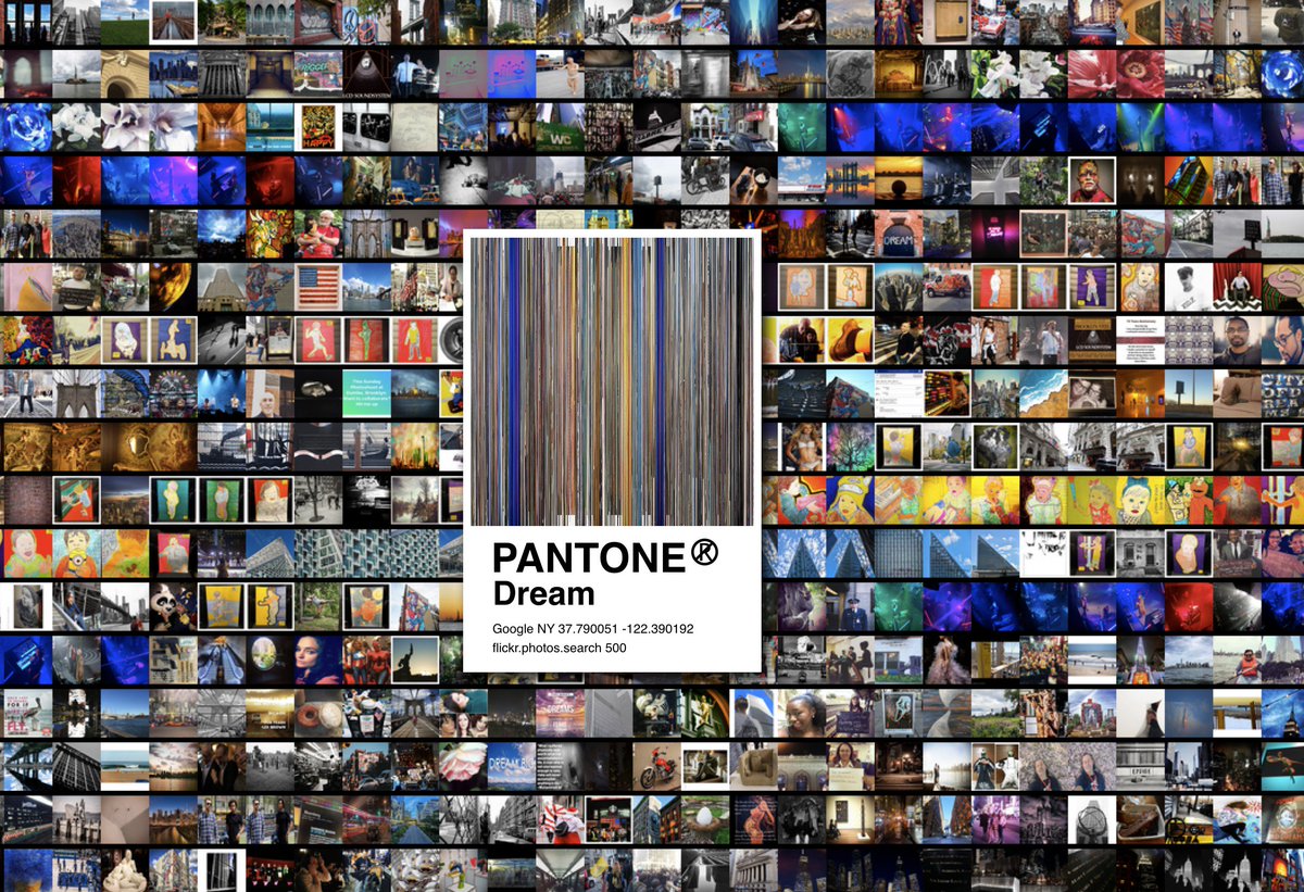 mickyhe999's tweet photo. PANTONE Behavior shows what's the color of "DREAM" in @Google New York 🤣@DataVizNYC @pantone https://t.co/AIomHKHNt5