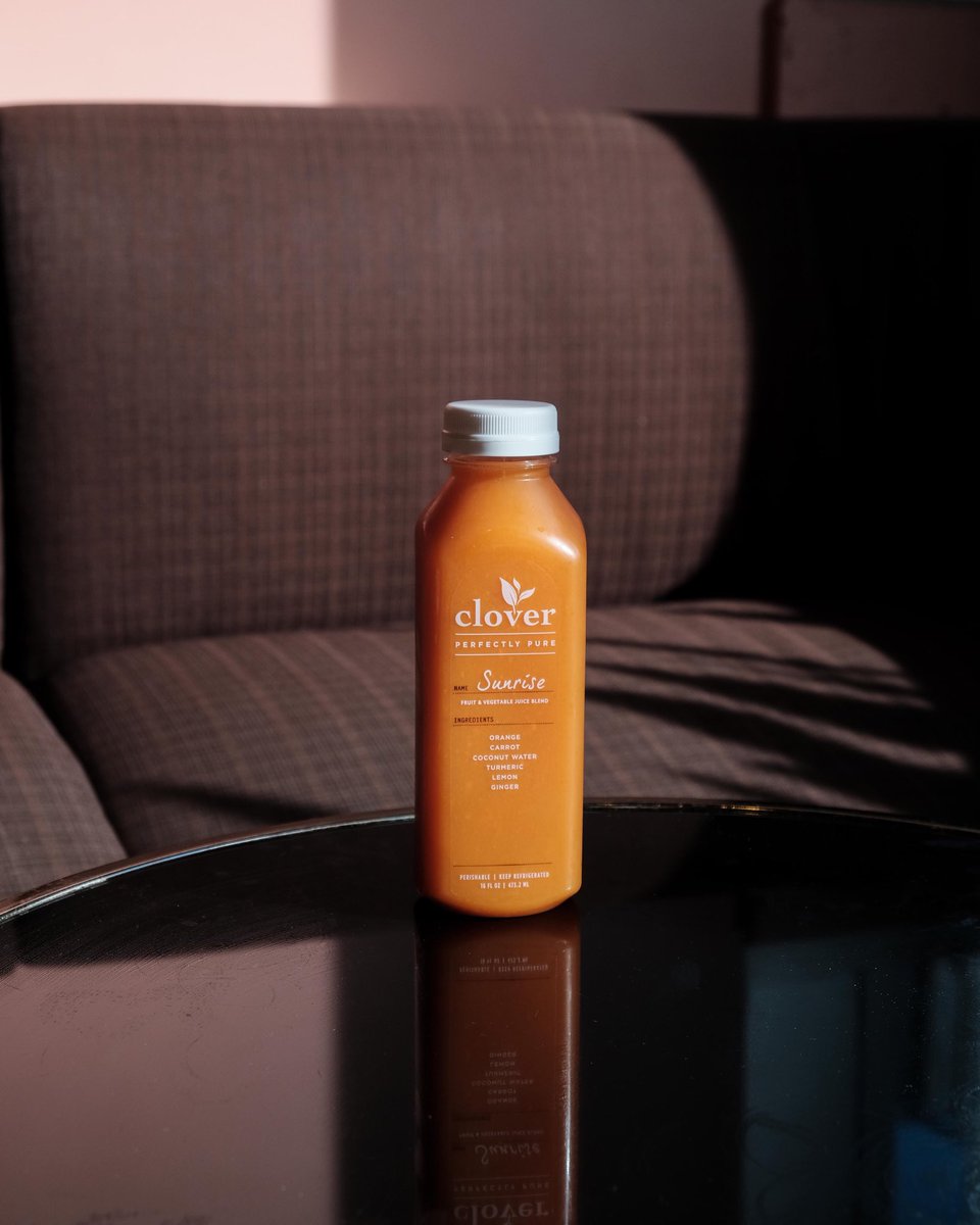 Get your day started with <a href="/cloverjuices/">Healthy Juices</a> Sunrise!
A hydrating blend of orange, carrots, coconut water, turmeric, lemon, and ginger 💪🏼