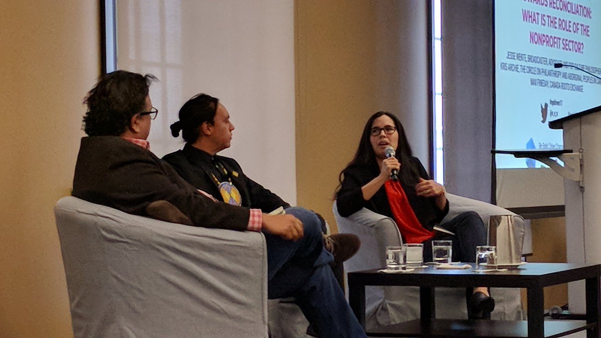 connectsector's tweet photo. @jessewente @WeyktKris @MaxFineDay discussing role of nonprofit sector in working towards reconciliation #npdriven17 https://t.co/oCw33plVgI