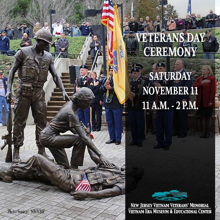 NJVVMF's tweet photo. Join us for our Veterans Day Ceremony on November 11th, 11 a.m. - 2 p.m. #veteransday #VeteransDay2017 https://t.co/AIsOs3piv5