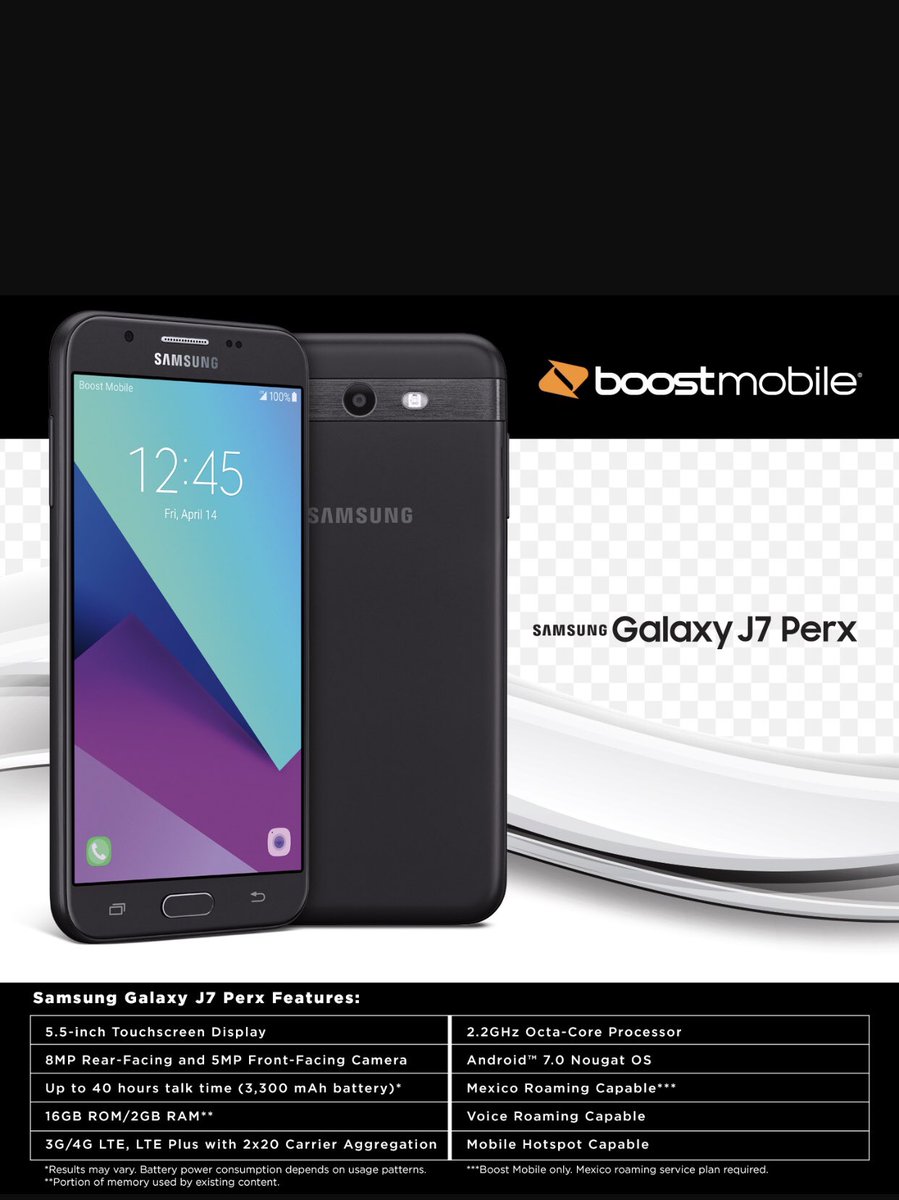 BoostAlmaschool's tweet photo. Samsung J7 Perx is free when you switch for limited time only, don't miss out! #boostnation https://t.co/ZdIanFcHY4