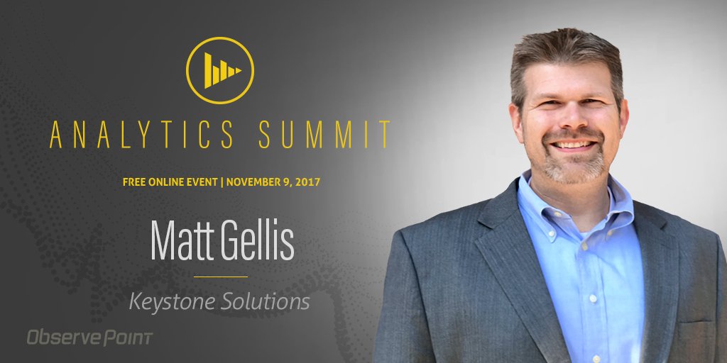 ObservePoint's tweet photo. Now @mgellis presents a keynote "They Came, Now What? Translating Emotion to Targeted Activity" #AnalyticsSummit https://t.co/7bp2Uu2xqo https://t.co/1gEuAWdiH1