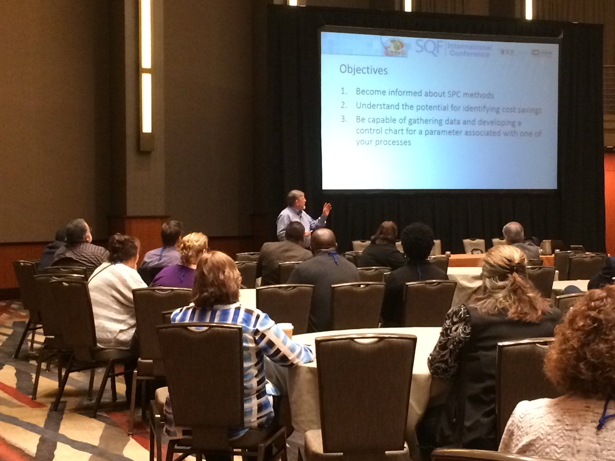 NSF's Iain Wright presenting statistical process control at the #SQF Conference #SQFILearning
