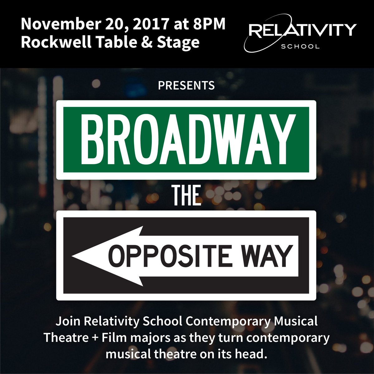 InStudioHCLA's tweet photo. Your favorite Broadway musical numbers get a fresh new spin by #relschool students in Broadway the Opposite Way: https://t.co/JmtyskDwls https://t.co/umN4do3FnQ