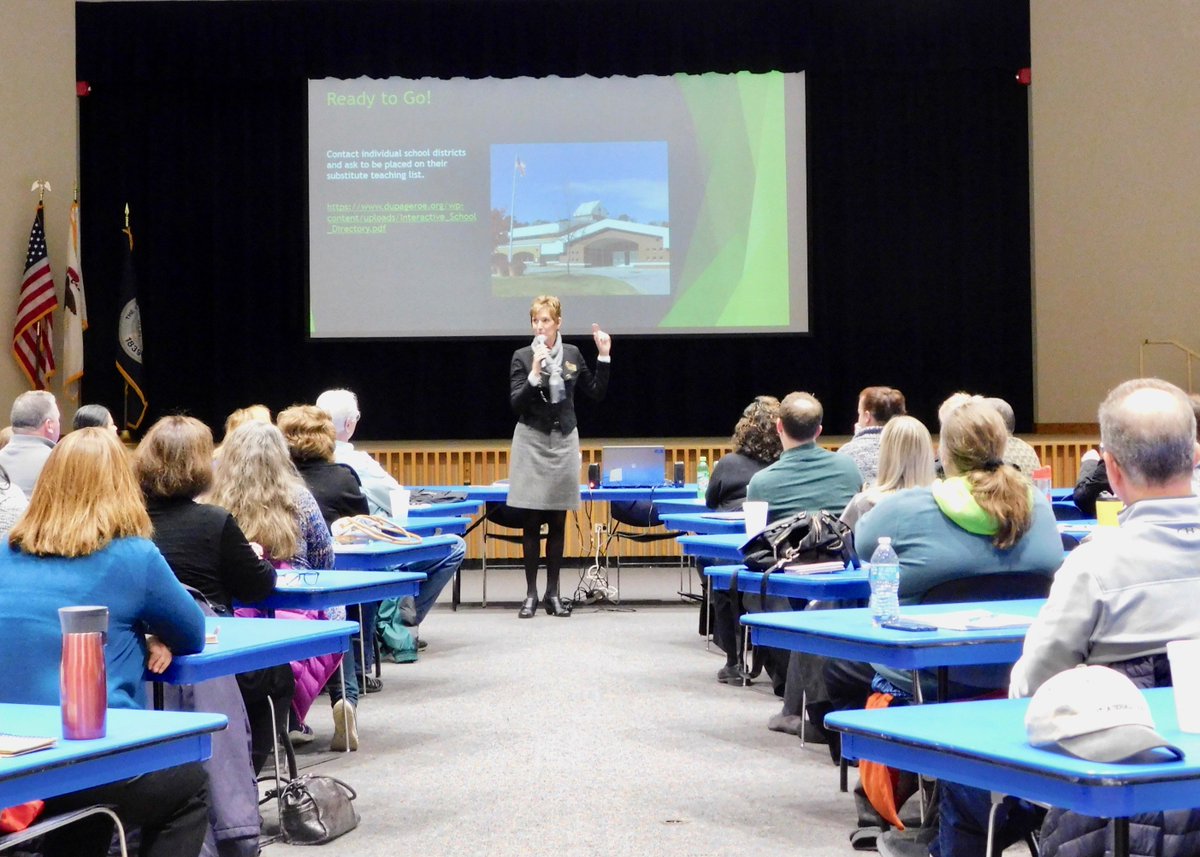 DuPageROE's tweet photo. Great turnout at the Substitute Event. Thank you #SASED and #WEGO33. https://t.co/7kexufql6X