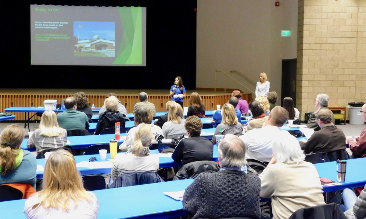 DuPageROE's tweet photo. Great turnout at the Substitute Event. Thank you #SASED and #WEGO33. https://t.co/7kexufql6X