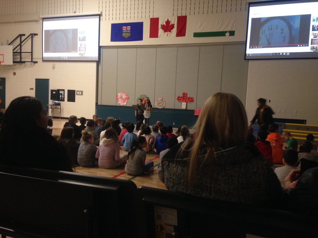 Amazing job by these two student leaders leading the Remembrance Day Ceremony.  Proud to be part of it.<a href="/FMPSD/">Fort McMurray Public School Division</a> <a href="/McNeillyfmpsd/">@DaveMcNeilly</a>