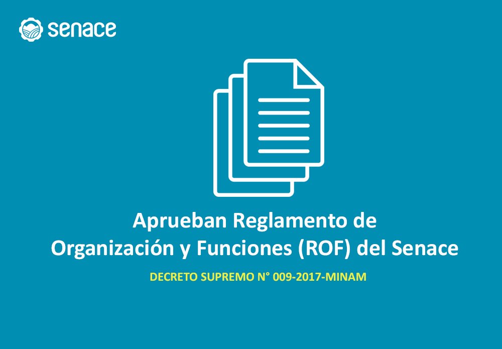 SenacePeru's tweet photo. #SenaceInforma | Aprueban Reglamento de Organización y Funciones (ROF) del Senace. Accede al documento aquí: https://t.co/c1M3T4pVM8 https://t.co/tWejSVMr2l
