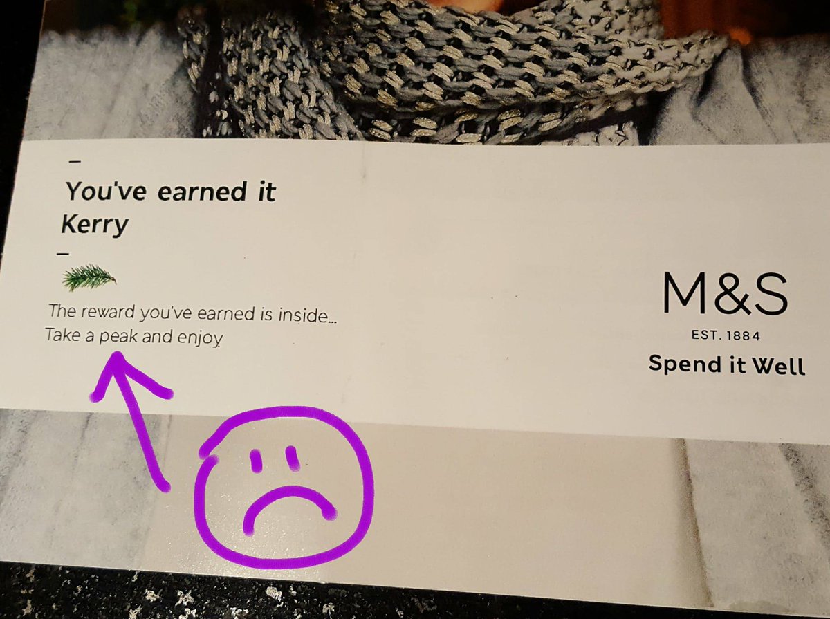 fionani09's tweet image. My friend just sent me this picture with the comment "This is filing me with rage" @marksandspencer #proofreadingfail #spreadingrage