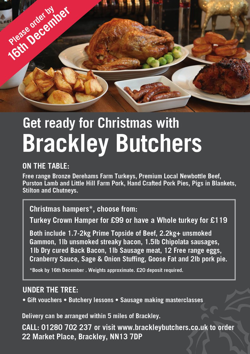 BrackleyButchrs's tweet photo. Order online at https://t.co/L45mczIdrn #brackley #masterbutcher #shoplocal https://t.co/04fxqVbVro
