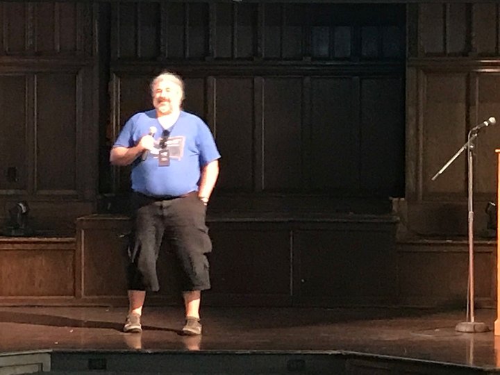 DevOpsDaysCbus's tweet photo. #Ignite #Karaoke Can you improv an ignite talk from slides you've never seen before? Let's find out! #DevOpsDays #DevOpsDaysOhio https://t.co/BAdlDBlZIv