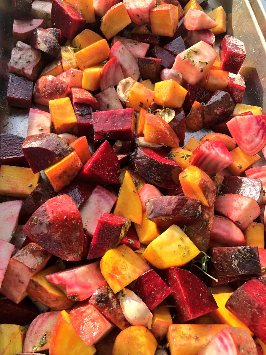 #nofilterneeded for these beautiful candied beets! Add a little garlic, thyme, #purbeck honey and they’re ready to be roasted..... #tasty