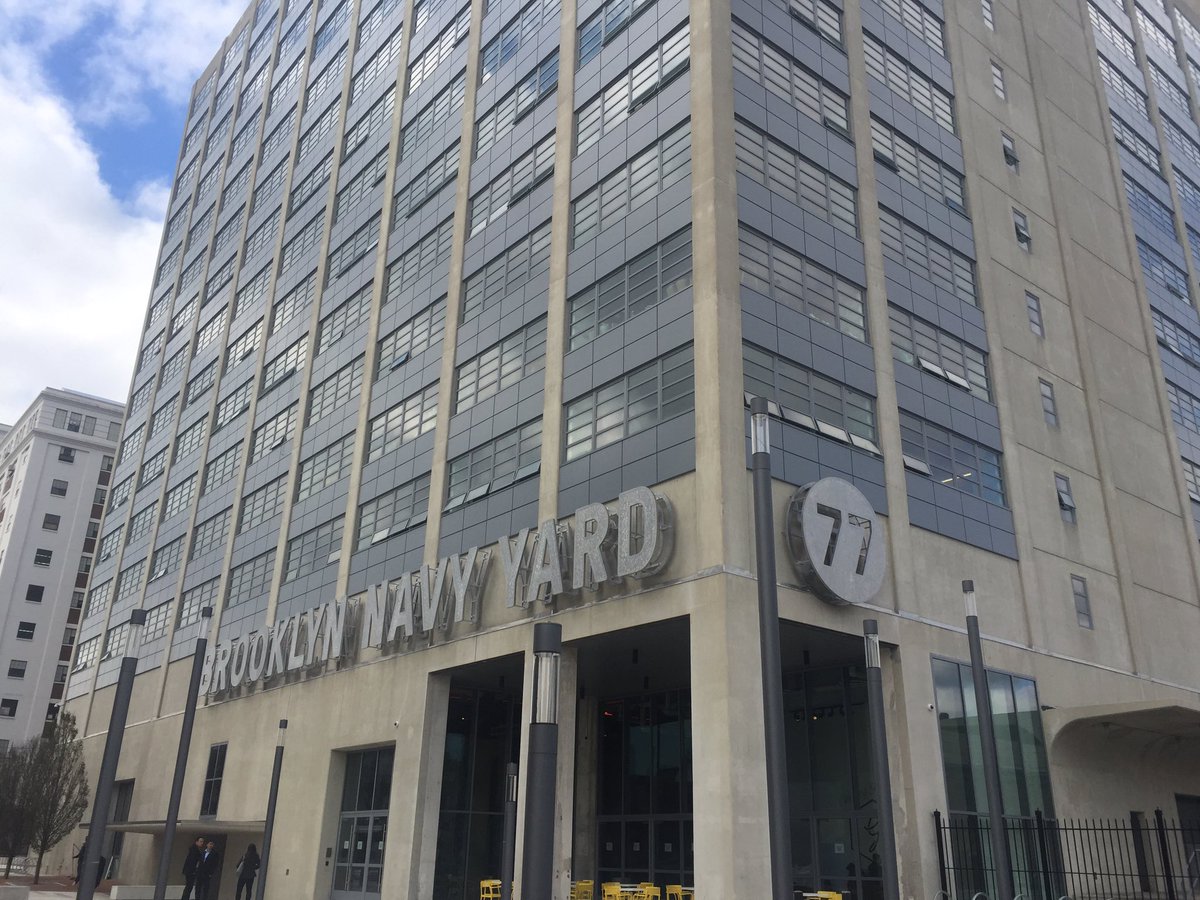 adruin's tweet photo. Welcoming new 16-story #BrooklynNavyYard #building77. The creative economy continues to expand & #PrattResearchPower is here w/ robotics https://t.co/y9lYEAIs1D