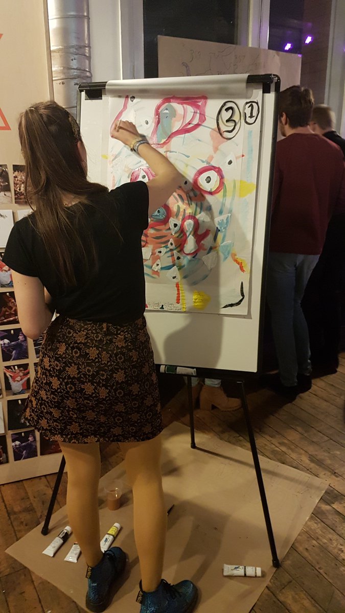 tftheatres's tweet photo. Artists at work- check out #ZaraWilkins and #ClaudiaCollett on Instagram: @claudiacollett and @zararwilkins KL #ypREACT https://t.co/TtGtvU90us