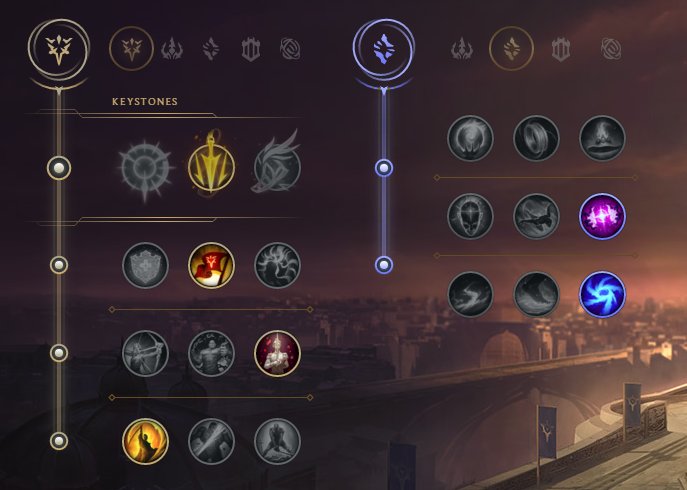 Here is what I go on most ADs. Lucian and potentially Guinsoo users can go Press the Attack, and I swap Absolute Focus with Nullifying Orb vs champs like Kat or LB. Domination secondary tree is good early but scales like garbage. Sorcery has better stats mid/lategame