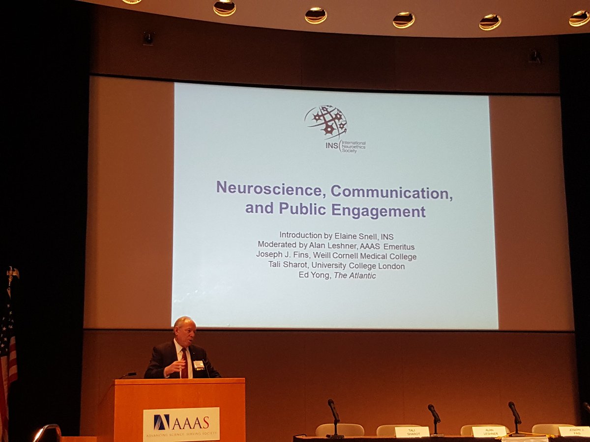 PCorsico's tweet photo. 'Science #communication is an acquired skill, it is not innate.' Alan Leshner on #publicengagement at #INS2017, Washington DC @NeuroethicsInfo https://t.co/XotHIltfKh