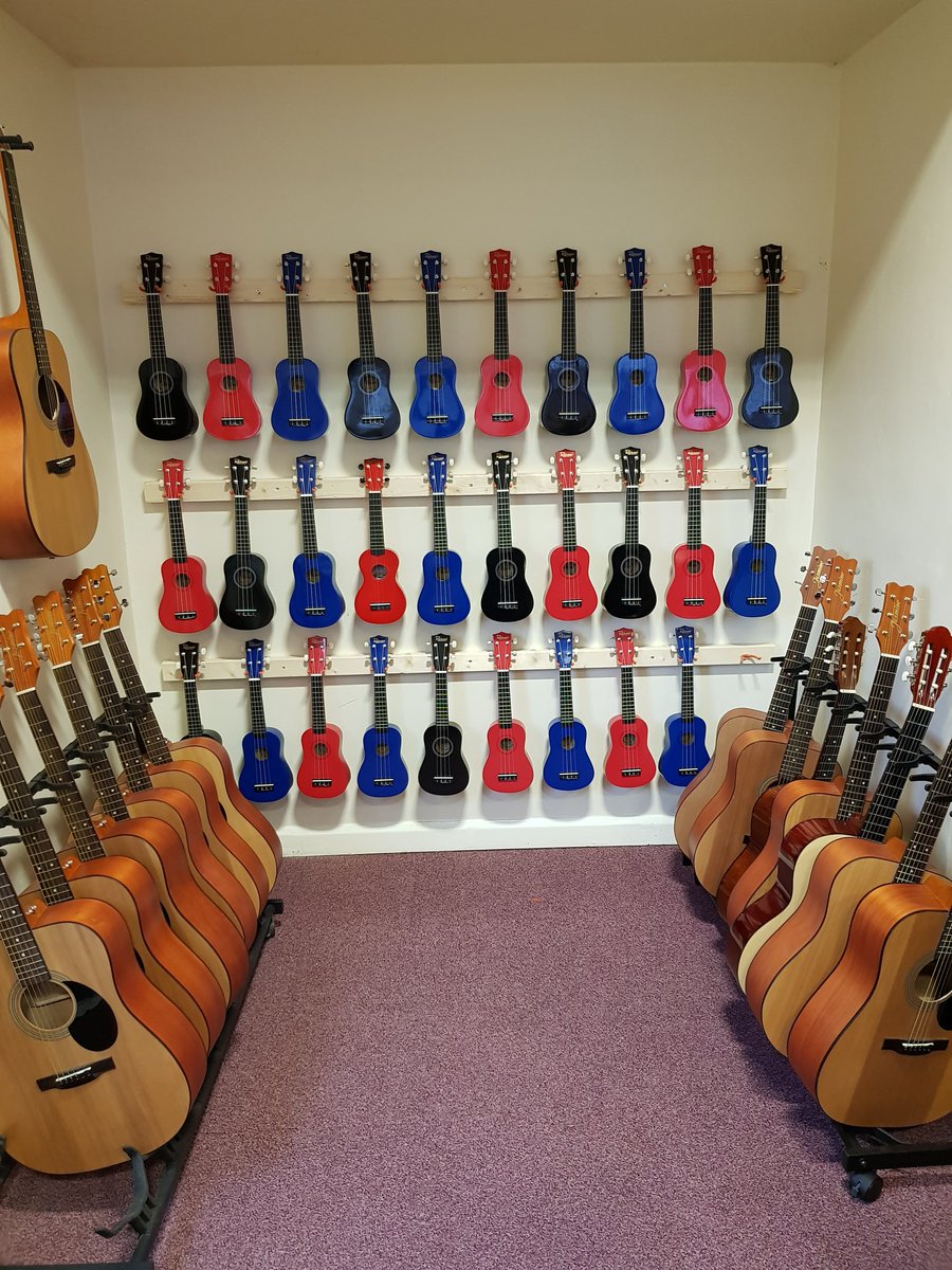 RSAPerfArts's tweet photo. Got the Ukes up on the wall at last! #progress4all #ukulele #robertsmyth https://t.co/AMW8w6cgZN