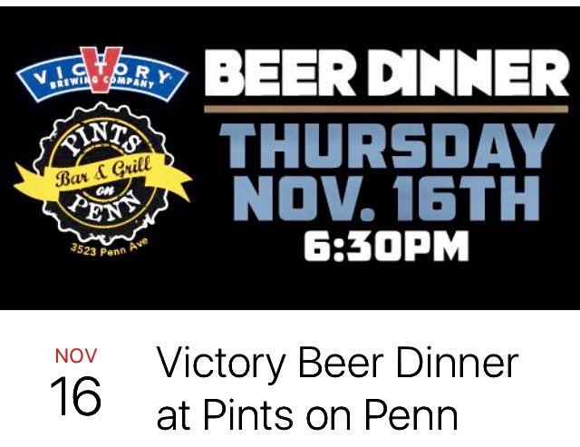 PintsonPenn's tweet photo. The @VictoryBeer dinner is 1 week away! The Lobster &amp; Crab stuffed mushrooms appetizer paired with Golden Monkey sounds pretty awesome!!!  https://t.co/MYvHydAiG9 https://t.co/FIgfDWwmNz