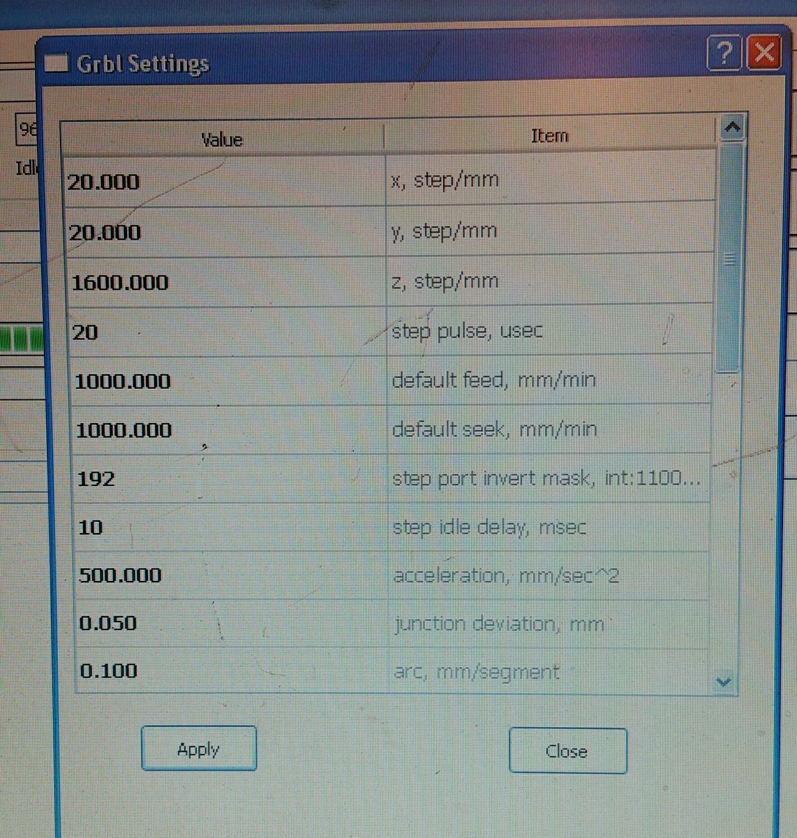 Dwayne1966's tweet image. #makershelp #GRBL help needed Z axis stalls when I set step/mm to right setting (1600) runs fine at up to 1400 but stalls after that.