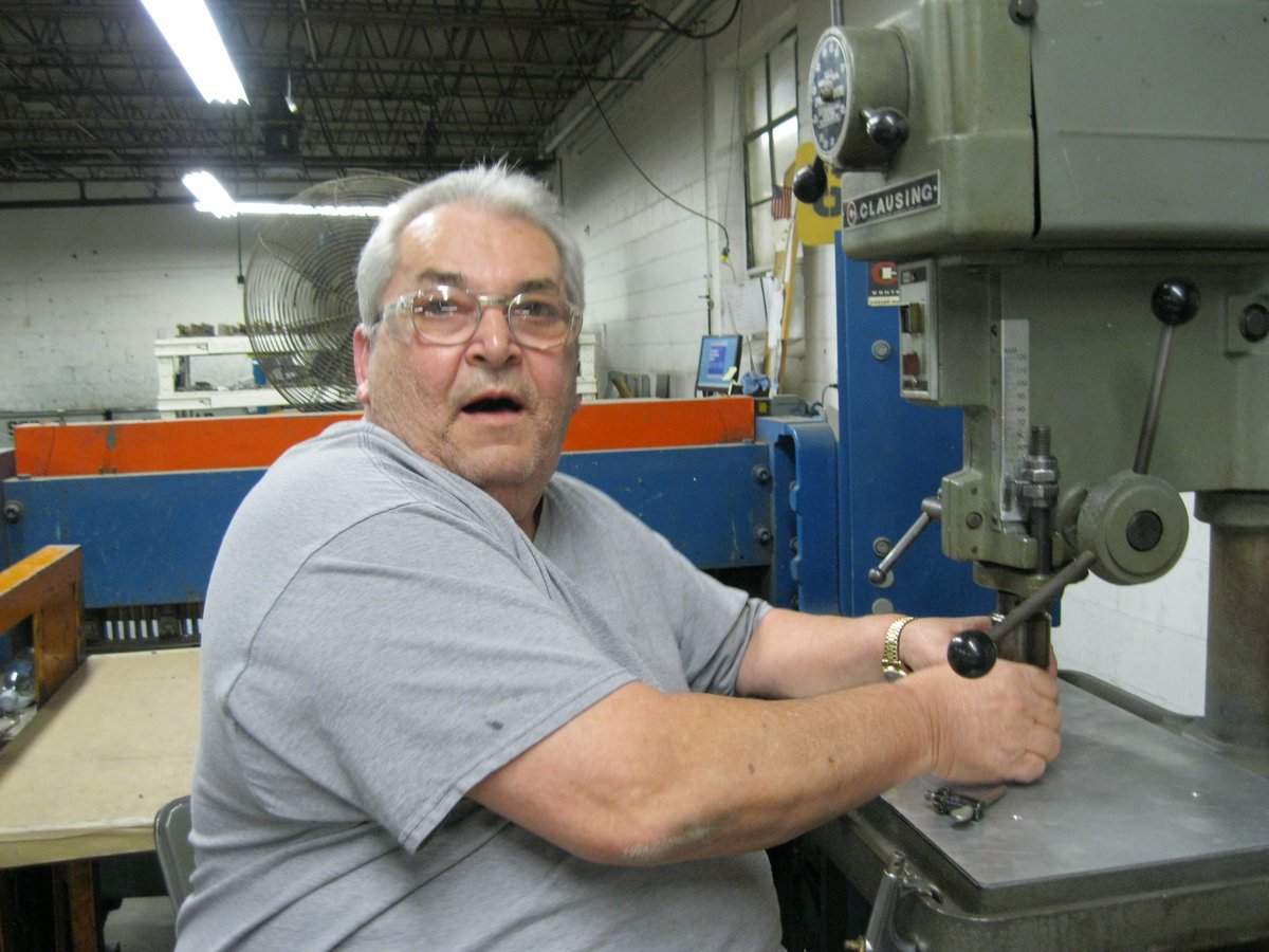 Buckeyeshape's tweet photo. If Lloyd looks surprised, it’s because he can’t believe 2017 marks his 46th year at Buckeye Shapeform! Congrats Lloyd! https://t.co/efEH9g7bnP