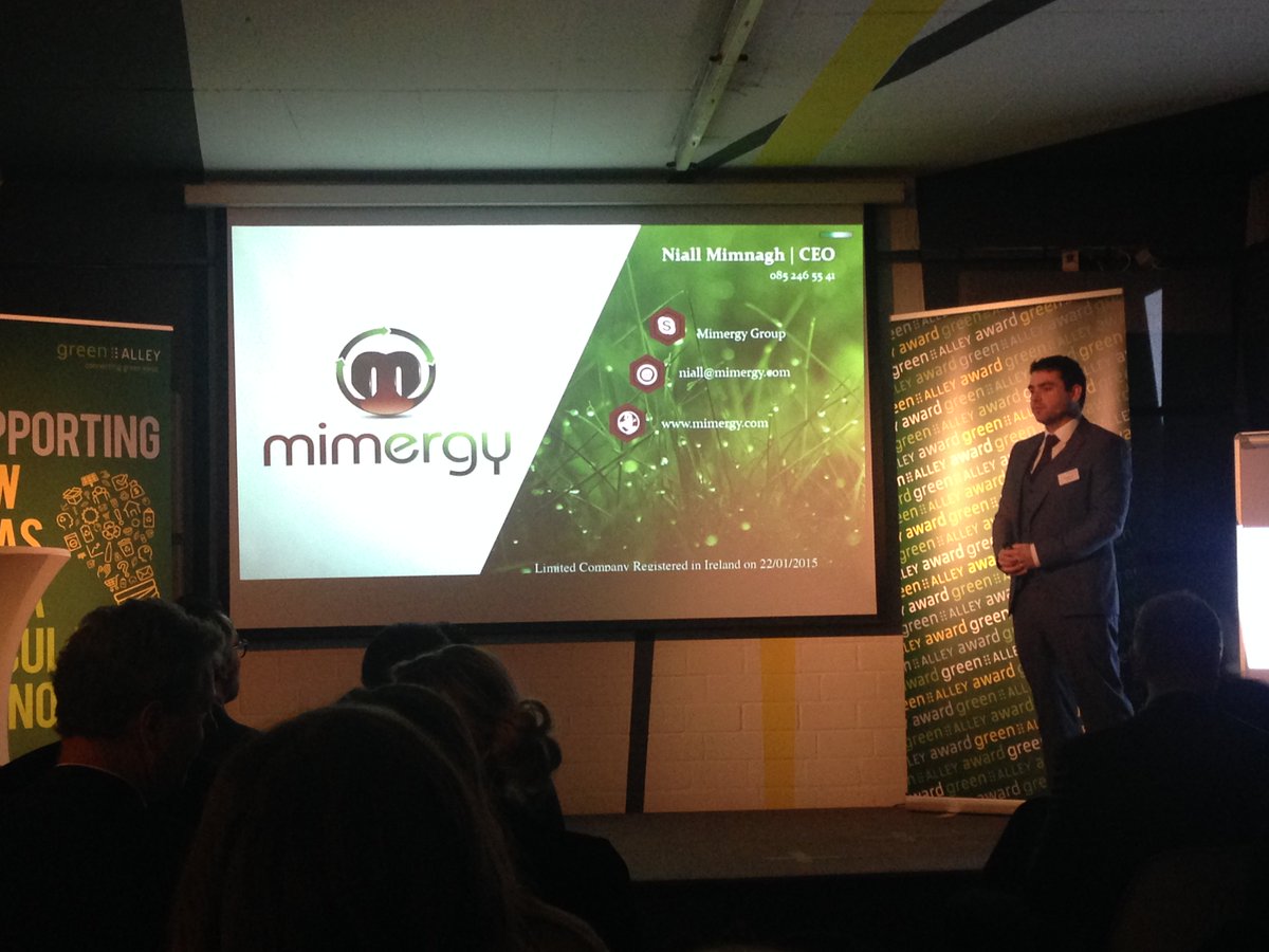 1st finalist Mimergy pitching their  for waste tyres #GreenAlleyAward