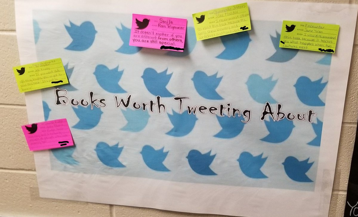 "Books Worth Tweeting About" Ms. Walker's students are writing book reviews with a Twitter twist. <a href="/MsYWalker_RPE/">Yolanda Walker</a> <a href="/HumbleISD_RPE/">River Pines Elementary</a>