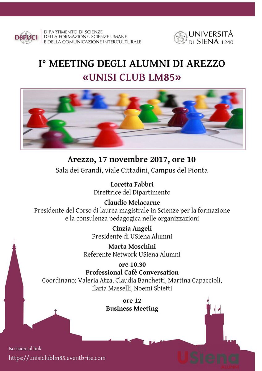 DSFUCI's tweet photo. L'obiettivo è la creazione di un #network tra studentesse e studenti e laureate/i già inserite/i nel mondo del lavoro al fine di creare un dialogo, una riflessione e una rete. #LM85 #dsfuci #unisi #Campusdelpionta https://t.co/t5d9kt9ArA