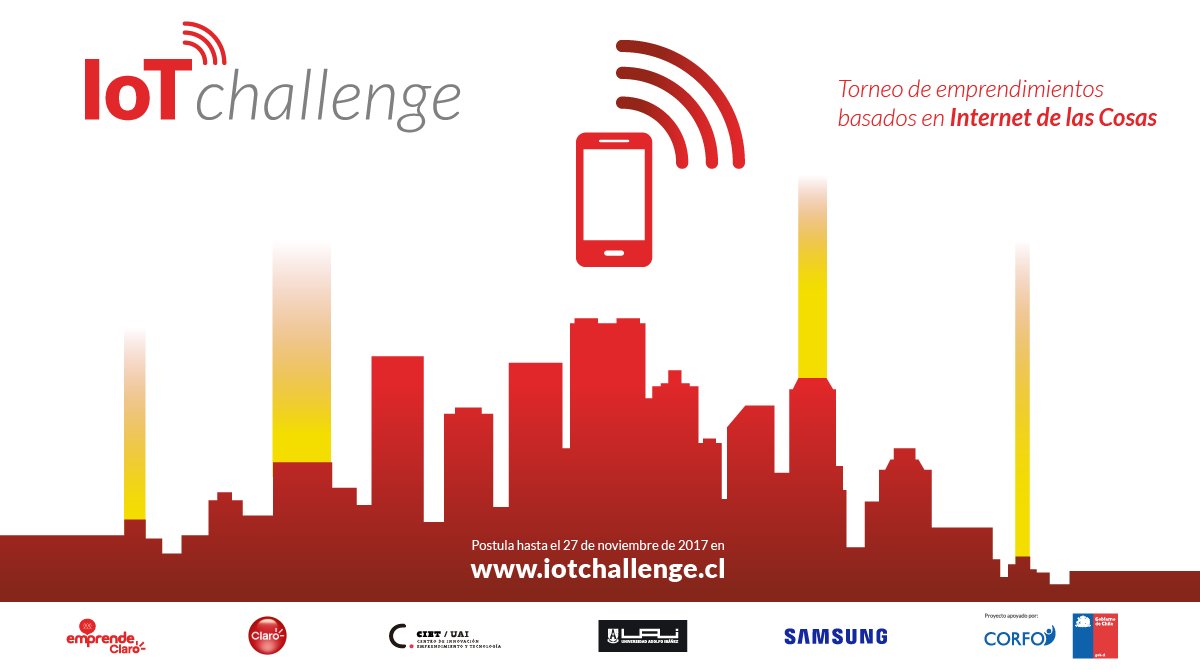 GarageUAI's tweet photo. Postula a IoT Challenge, el torneo de formación y aceleración de proyectos basados en #InternetOfThings ➡️ https://t.co/AGLxObc9mf 
@CIET_UAI @EmprendeClaroCl @samsungchile @corfo https://t.co/WAnye2TbH2