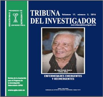 saberucv's tweet photo. "Tribuna del Investigador" #UCV Vol. 17 N°2 dedicado a: Enfermedades Emergentes y Reemergentes → https://t.co/b9ynUNYN1Q #APIU
#Zika #Malaria #Chagas #Difteria #Chikungunya https://t.co/UAWhlUGxdy