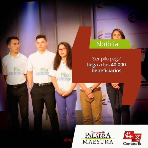 ‘Ser pilo paga’, programa del <a href="/Mineducacion/">MinEducación</a>, llega a los 40.000 beneficiarios: bit.ly/2zu5ble