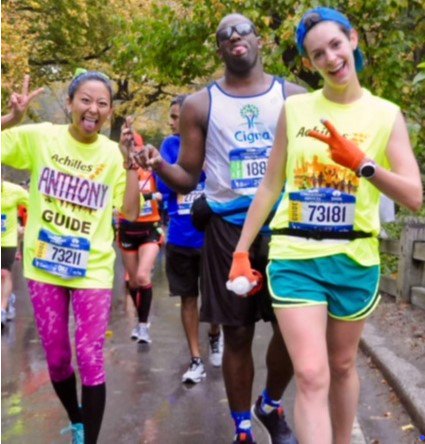 A #TBT to last week's <a href="/nycmarathon/">TCS New York City Marathon</a>...
Guides Victoria &amp; Brittany, along with athlete, Anthony, rockin' last Sunday's race! <a href="/AchillesPhilly/">AchillesPhiladelphia</a> <a href="/achillesintl/">Achilles International</a>