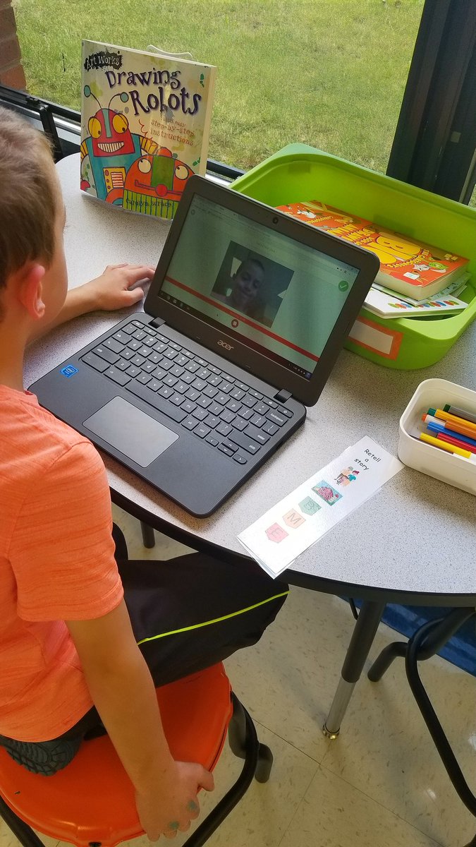 HCStormSchool's tweet photo. Students are using their Chromebooks and See Saw to retell stories during LRC time.  #ImportantSkill #UsingOurTechTools https://t.co/Rkuy1Mju1o