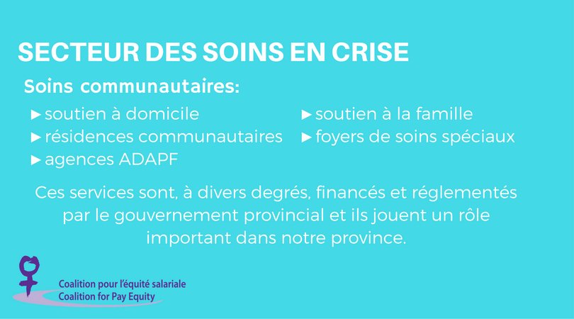 equiteNBequity's tweet photo. Dites au gov d'investir dans le salaire des travailleuses dans prochain budget provincial avant le 17 nov: wwwfin@gnb.ca #EquiteSalarialeNB https://t.co/gzGeBuqmPr