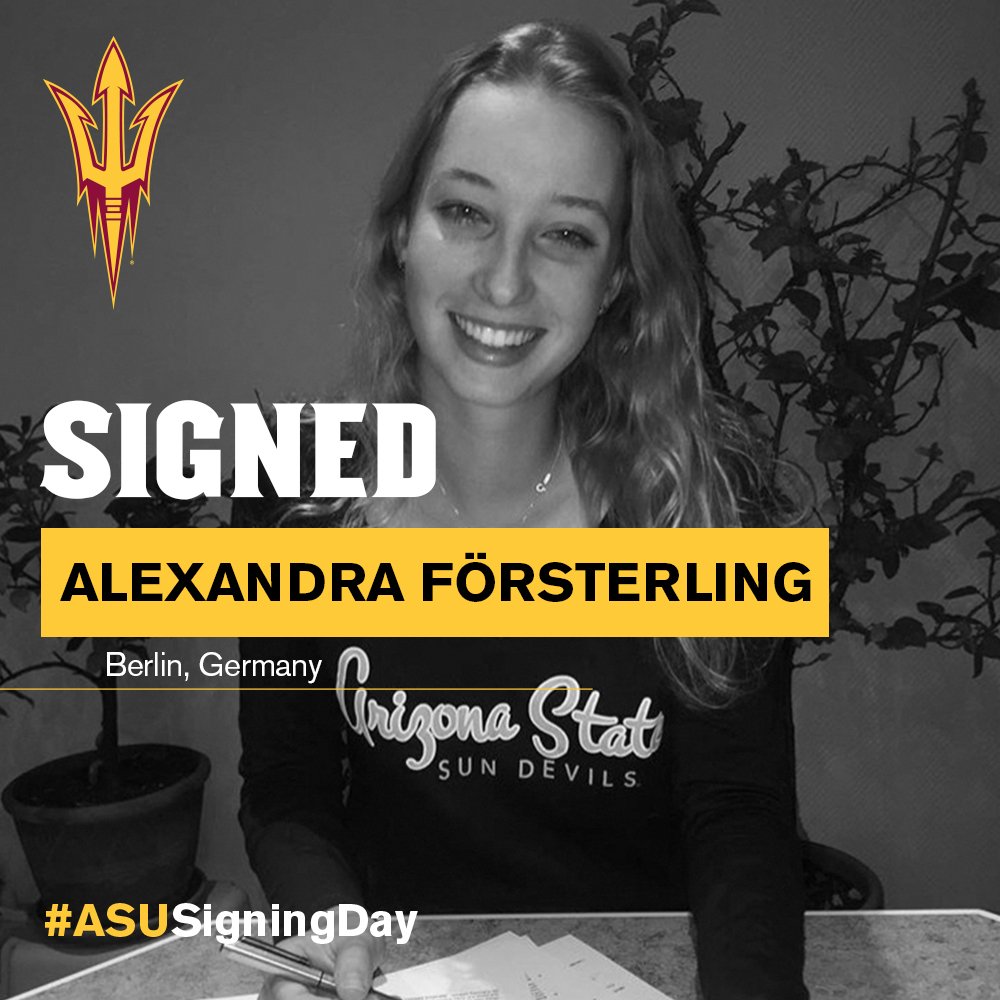 SunDevilWGolf's tweet photo. We may be losing a German and Italian next year 😪 but we're so excited 🤗 to welcome a new German and Italian in Alexandra and Alessandra (@AleFanali)! #SunDevilTradition https://t.co/WvsjmjELAW