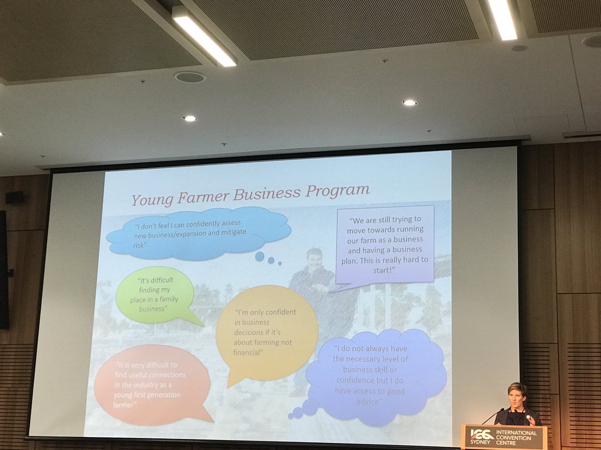 nuffieldaust's tweet photo. @PipJob1 explains business skills & confidence and peer networks here and globally are the key needs for young farmers @AustFarmInstitu @nswdpi @youngfarmerbusinessproject #aficonf #NuffieldAg https://t.co/4iqq1gimJf