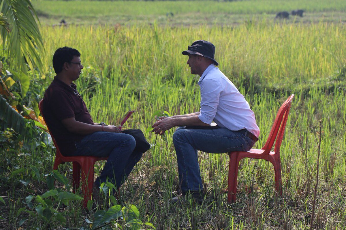 Michael_Scobie's tweet photo. While it looks like we are just sitting around, these conversations and relationships are key to the project success.  Photos: Patrick Drown https://t.co/UO8VCWg1vm