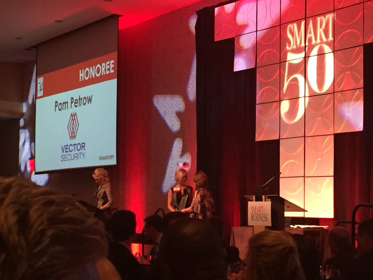 VectorSecurity's tweet photo. Congratulations to @PamPetrow for recognition as a Smart 50 honoree! #smart50PIT @VectorSecurity https://t.co/qfFSTIChfO