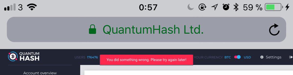 didacfergir's tweet photo. #quantumhash is a SCAM!! It has been paying until I got to 50% of my investment. It doesnโt let me withdraw any more! SCAM!! Be aware!! https://t.co/neTb7N4r0b
