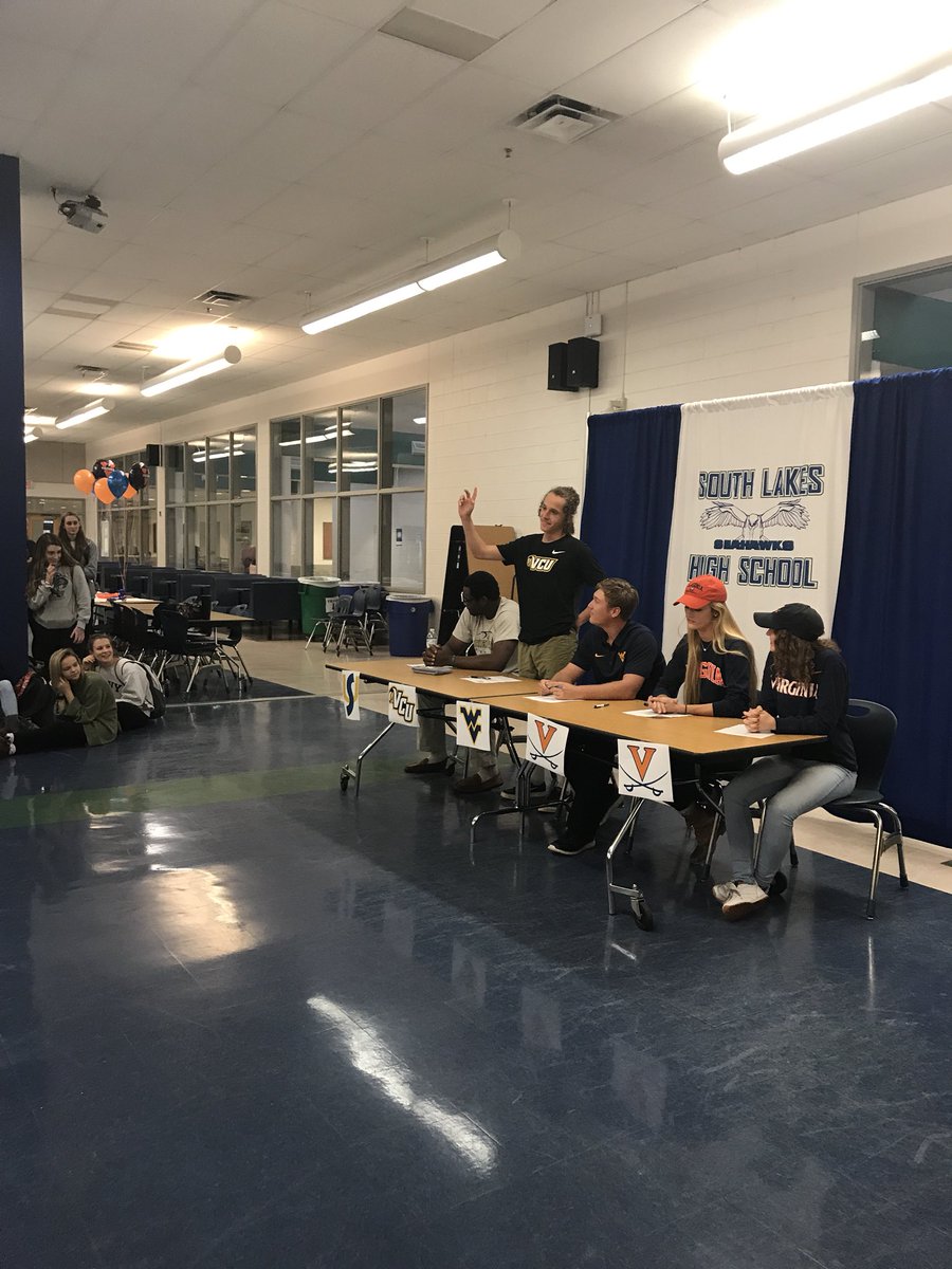 southlakesxc's tweet photo. Congratulations to @owen_walker22 on signing to run at VCU! And congrats to all of the other athletes who signed today as well! #SLRISING #seahawkpride #SLXC 💙💚 https://t.co/ovLzmNOZoL