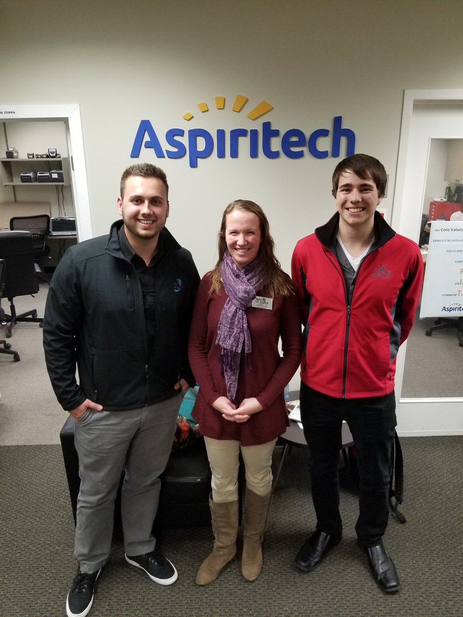 Aspiritech's tweet photo. Our new friends from @makeitsoar came to the visit the #Aspiritech offices today!
π» #technology #Wisconsin #cybersecurity #autism #AutismEmployment #Employment #Disability #makeitsoar https://t.co/tE5sXet4Rq
