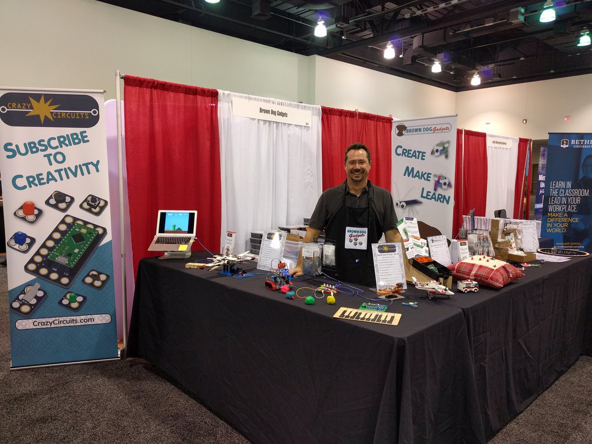 BrownDogGadgets's tweet image. Come visit us at #NSTA17 in Milwaukee! So many neat projects! #crazyCircuits