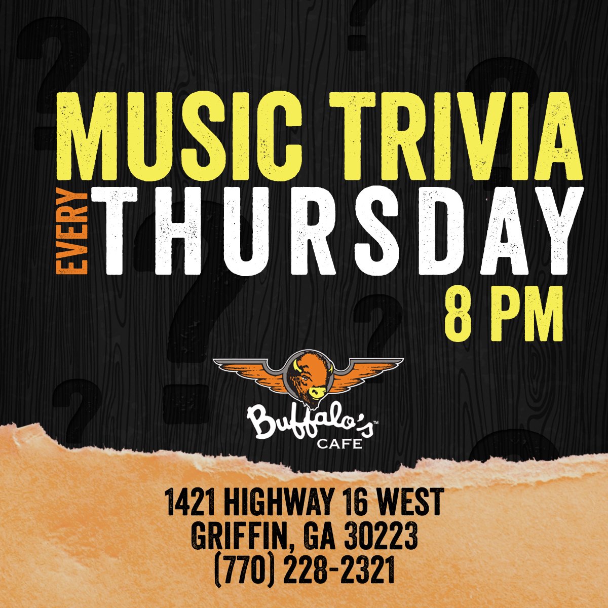 griffinbuffalos's tweet photo. How well do you know your music?? 😎 
#BuffalosGriffin
#GriffinGA
#MusicTrivia https://t.co/TGgEhUbgae