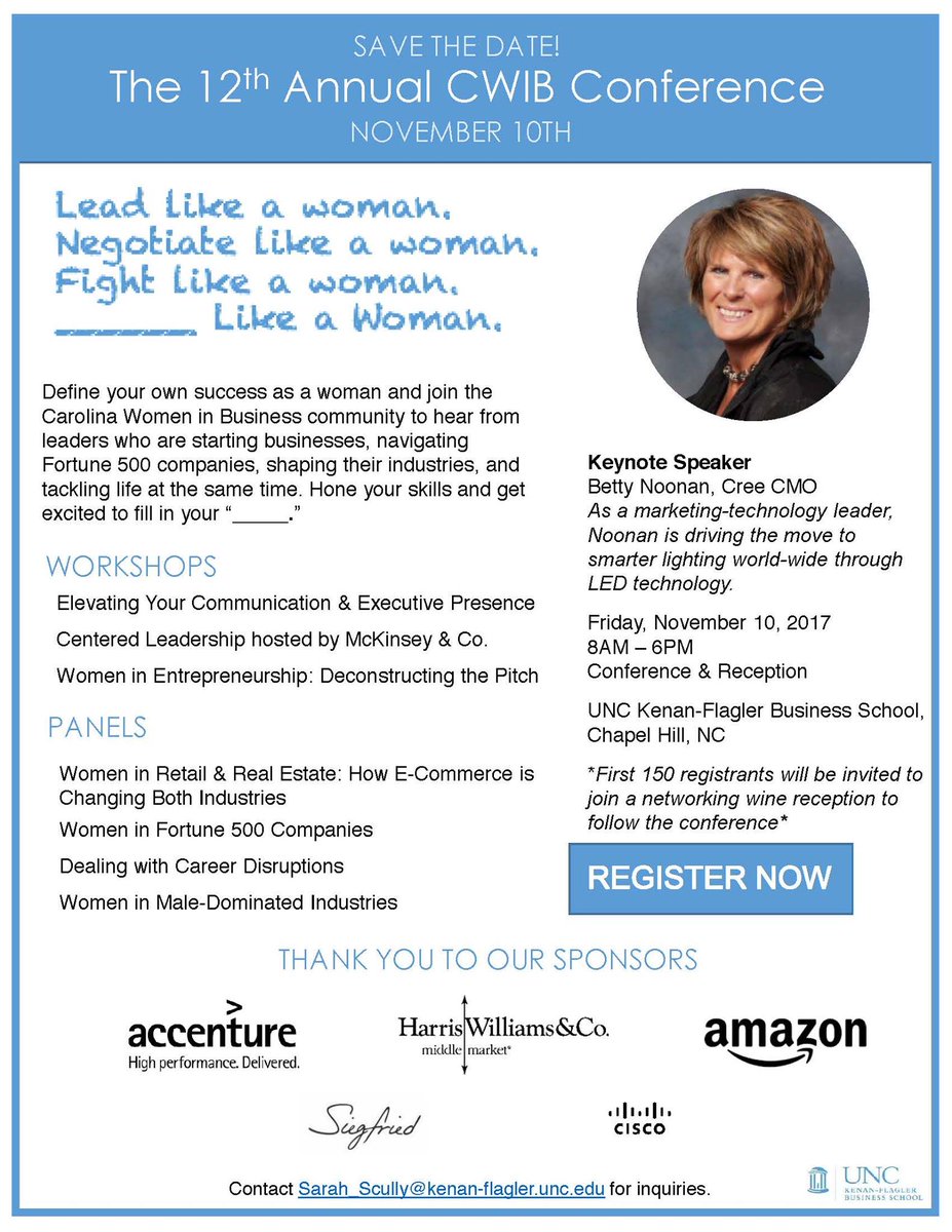 Wolfspeed's tweet photo. Proud to have our CMO @bnoonan15 inspire others as a keynote speaker at this year's Carolina #WomenInBusiness Conference at @UNC @kenanflagler. Look out for the @MBACWIB livestream tomorrow https://t.co/IctEAp7ppX https://t.co/cmDJ9pyBCG