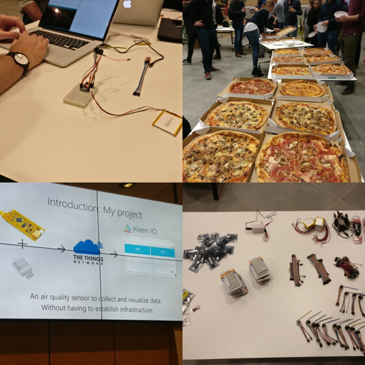 S_B_Rasmussen's tweet photo. @ttnaarhus thx for another great TTN Aarhus event! Listened, eat, played and learned a lot! 😄 #ttnaarhus #gateways #pizza #LoRaWAN #TheThingsNetwork #aarhus #smartaarhus https://t.co/HSo0DAktcf