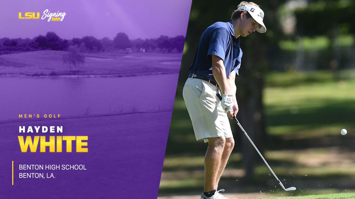 LSUMensGolf's tweet photo. Hold That Tiger! Hayden White of Benton, La., the 2016 Louisiana Division II State Champion, is an #LSU Tiger! #GeauxLow https://t.co/4gTnDCOQ1K